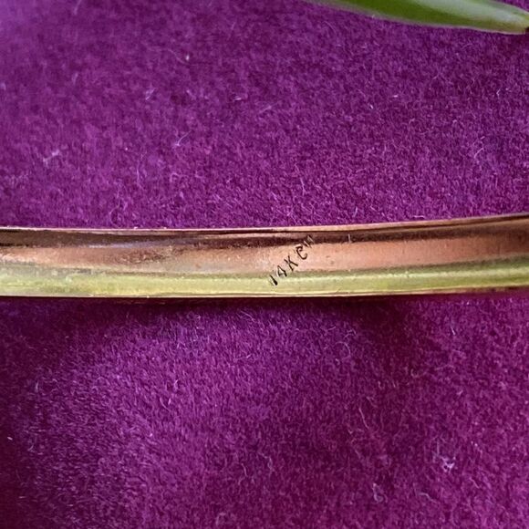 💛 14k Gold Filled Mexico Bangles - Picture 4 of 7